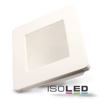 image de produit - Spot LED en plâtre encastrable GX5.3 :: carrée avec verre satiné :: décalé :: blanc