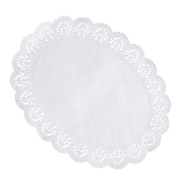 100 Tortenspitzen oval 36 cm x 28 cm weiss von PAPSTAR Tortenspitzen oval,