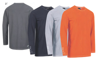 T-Shirt MODarc, flammhemmend, zertifiziert, Störlichtbogen Klasse 1, langarm,Farbe Zementgrau, Gr. L