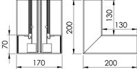 OBO GK-I70170RW BINNENHOEK 70X170MM POLYVINYL