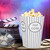 Relaxdays Popcorntüten, 48er Set, gestreift, Retro-Optik, Kino, Filmabend Zubehör, Pappe, Popcornbehälter, silber/weiß