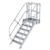 MUNK Günzburger Steigtechnik 632306 Treppen-Modul Aluminium geriffelt 6 Stufen