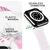NALIA Airflow Silicone Cinturino Smart Watch compatible con Apple Watch Bracciale Ultra/SE Series 8/7/6/5/4/3/2/1, 42mm 44mm 45mm 49mm, per iWatch Orologio Donna e Uomo Bianco Rosa