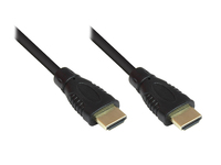 Anschlusskabel High-Speed-HDMI®-Kabel mit Ethernet, vergoldete Stecker, schwarz, 7,5m, Good Connecti