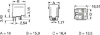 Buchse, RJ11/RJ12/RJ14/RJ25, 6-polig, 6P6C, Cat 3, Lötanschluss, Leiterplattenmo
