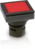 Drucktaster, unbeleuchtet, Bund quadratisch, rot, Frontring schwarz, 1.30.090.25