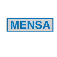 Adesivo di Segnalazione - Mensa - 16,5x5 cm - 96685 (Blu e Argento Conf. 10)