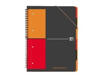 Oxford International Organiserbook A4+, Geruit 5 mm, 4-gaats, Grijs (pak 5 stuks)