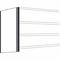 Seiten-Endwand für Büro-Regal Progress 500 TxH 30x225cm lichtgrau