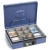 Stahlkassette Color BxTxH 30,0x23,0x8,0 cm mit Banknotenklemme blau