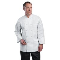 Chef Works Unisex Le Mans Chefs Jacket in White - Polycotton - Long Sleeve - M