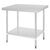 Vogue Stainless Steel Table with Upstand & Galvanised Under Shelf 900x1200x700mm