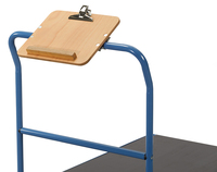 fetra® Schreibtafel, DIN A4 Format quer, aus Holz, mit Papierklammer und Bleistiftablag