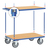 fetra® Tischwagen, 2 Ladeflächen 850 x 500 mm, Holz Buchendekor, 500 kg Tragkraft