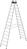 Alu-Stehleiter 2x14 Sprossen Leiterlänge 4,07 m Arbeitshöhe bis 5,40 m