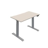 Okoform Dual Motor Sit/Stand Heated Desk 1600x800x645-1305mm White/Silver KF822442