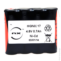 Pack(s) Batterie Nicd 4x AA VRE 4S1P ST1 4.8V 700mAh T2