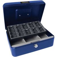 Cash box with coin tray