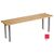 Classic mezzo freestanding changing room bench with red frame, 1500mm wide