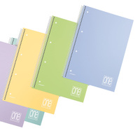 Quaderno spiralato Pastel One Color - A5+ - perforato - 1 rigo - 80 fogli - 80 gr - copertina PPL - Blasetti