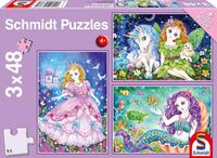 Schmidt Hercegnő, tündér és sellő 3x48db-os puzzle (56376)