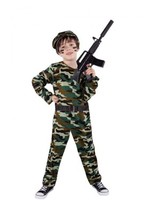 Disfraz de Soldado Raso Verde para niño 3-4A