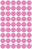 Markierungspunkte, Ø 12 mm, 5 Bogen/270 Etiketten, rosé