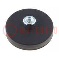Magnet: permanent; neodymium; H: 6mm; 75N; Ø: 31mm; Thread len: 5mm