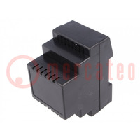 Enclosure: for DIN rail mounting; Y: 53mm; X: 91mm; Z: 70mm; ABS