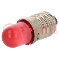 LED lamp; red; E10; 24VDC; 24VAC; AC lum: 700÷800mcd