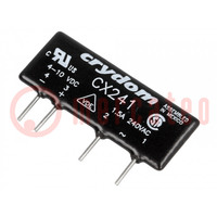 Relé: semiconductor; Uguía: 4÷10VDC; 1,5A; 12÷280VAC; CX; THT; SIP