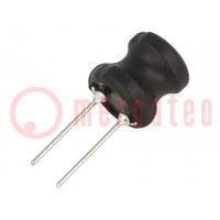 Inductor: wire; THT; 1mH; Ioper: 800mA; 1.5Ω; ±10%; Ø11.5x11.5mm