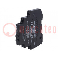 Relé: semiconductor; Uguía: 4÷32VDC; 6A; 24÷280VAC; para raíl DIN