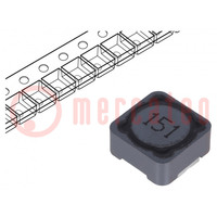 Inductor: wire; SMD; 150uH; 1A; 230mΩ; ±20%; 12x12x6mm; -40÷125°C