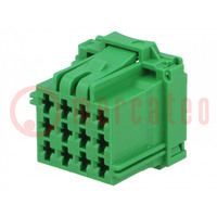 Connector: automotive; MCP 2.8; female; plug; for cable; PIN: 12