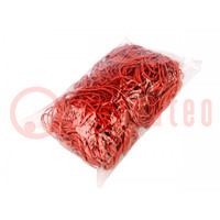Rubber bands; Width: 3mm; Thick: 1.5mm; rubber; red; Ø: 60mm; 1kg