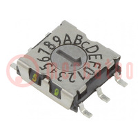 Encoding switch; HEX/BCD; Pos: 16; SMD; Rcont max: 80mΩ; 7x7x2.5mm
