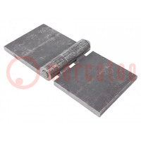 Hinge; Width: 220mm; steel; H: 100mm; without coating,for welding