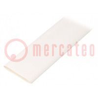 Heat shrink sleeve; glueless; 2: 1; 25.4mm; L: 1m; white
