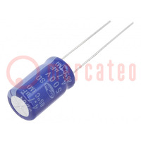 Capacitor: electrolytic; THT; 4.7uF; 500VDC; Ø10x16mm; ±20%; 2000h