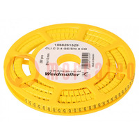 Markers; Marking: 9; 4÷10mm; PVC; yellow; -30÷80°C; leaded; CLI C