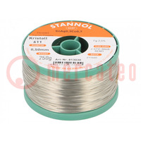 Soldering wire; Sn99Cu0,7Ag0,3; 0.5mm; 250g; lead free; reel; 2.5%