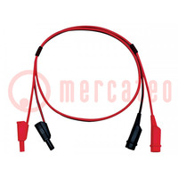 Test lead; 3A; 1m; red and black
