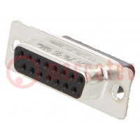 D-Sub; PIN: 15; socket; female; on PCBs; straight; soldering; 5A