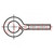 Hook; ring; M8x20; 1.25; steel; zinc; 12mm