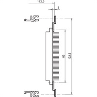 SCHROFF Z-Schiene für Steckverbinder nach DIN 41617, 31-polig (DIN 41617) - Z-SCHIENE 60TE F.DIN41617