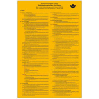 Betriebsvorschriften für Krane Aushang, Kunststoff, 33x50 cm §§ 29-43 der UVV Krane DGUV Vorschrift 52, (bisher BGV D6)