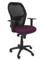 Silla Jorquera malla negra asiento bali morado