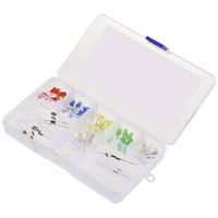 TRU COMPONENTS ASSORTIMENT DE LEDS ROUGE, JAUNE, VERT, BLEU, BLANC CHAUD, BLANC FROID ROND 150 MCD, 400 MCD, 600 MCD, 800 MCD, 2