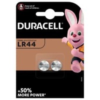 Knopfzellen-Batterie LR44 2 Stück silber DURACELL 504424 / 5000509